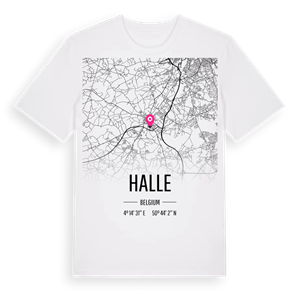 Halle karta t-shirt – ekologisk bomull t-shirt från Pinshirt