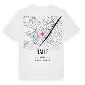 Halle karta t-shirt – ekologisk bomull t-shirt från Pinshirt