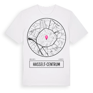 Hasselt-Centrum t-shirt – ekologisk bomull t-shirt från Pinshirt