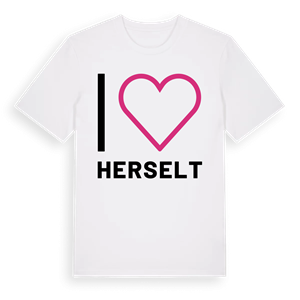 Jag älskar Herselt t-shirt stort tryck – ekologisk bomull t-shirt från Pinshirt