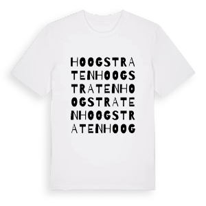 Hoogstraten ordlek t-shirt – ekologisk bomull t-shirt från Pinshirt