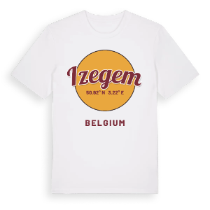 Izegem cirkel t-shirt – ekologisk bomull t-shirt från Pinshirt