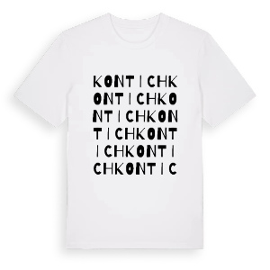 Kontich ordlek t-shirt – ekologisk bomull t-shirt från Pinshirt