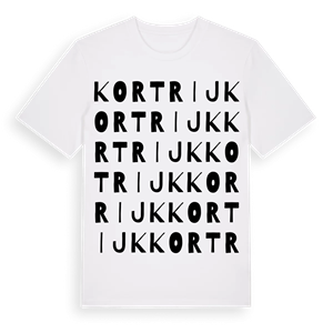 Kortrijk ordlek t-shirt – ekologisk bomull t-shirt från Pinshirt