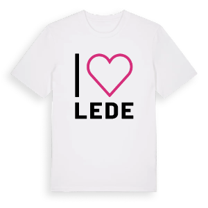 Jag älskar Lede t-shirt stort tryck – ekologisk bomull t-shirt från Pinshirt