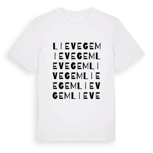 Lievegem ordlek t-shirt – ekologisk bomull t-shirt från Pinshirt