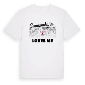 Någon i Lille älskar mig t-shirt – ekologisk bomull t-shirt från Pinshirt