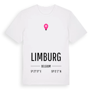Limburg karta t-shirt – ekologisk bomull t-shirt från Pinshirt