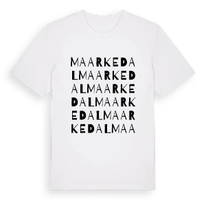 Maarkedal ordlek t-shirt – ekologisk bomull t-shirt från Pinshirt