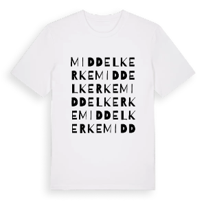 Middelkerke ordlek t-shirt – ekologisk bomull t-shirt från Pinshirt