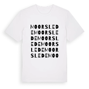 Moorslede ordlek t-shirt – ekologisk bomull t-shirt från Pinshirt