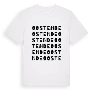Oostende ordlek t-shirt – ekologisk bomull t-shirt från Pinshirt