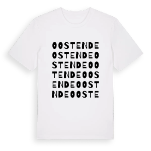 Oostende ordlek t-shirt – ekologisk bomull t-shirt från Pinshirt