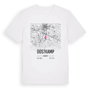 Oostkamp karta t-shirt – ekologisk bomull t-shirt från Pinshirt