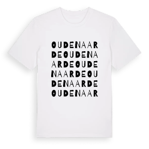 Oudenaarde ordlek t-shirt – ekologisk bomull t-shirt från Pinshirt