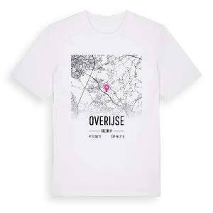 Overijse karta t-shirt – ekologisk bomull t-shirt från Pinshirt