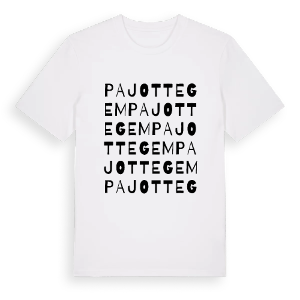 Pajottegem ordlek t-shirt – ekologisk bomull t-shirt från Pinshirt