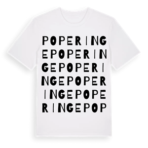 Poperinge ordlek t-shirt – ekologisk bomull t-shirt från Pinshirt