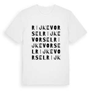 Rijkevorsel ordlek t-shirt – ekologisk bomull t-shirt från Pinshirt