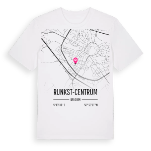 Runkst-centrum karta t-shirt – ekologisk bomull t-shirt från Pinshirt