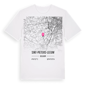 Sint-Pieters-Leeuw karta t-shirt – ekologisk bomull t-shirt från Pinshirt