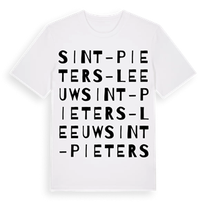 Sint-Pieters-Leeuw ordlek t-shirt – ekologisk bomull t-shirt från Pinshirt