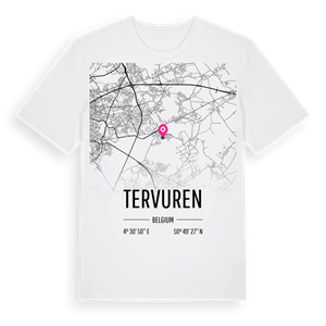 Tervuren karta t-shirt – ekologisk bomull t-shirt från Pinshirt