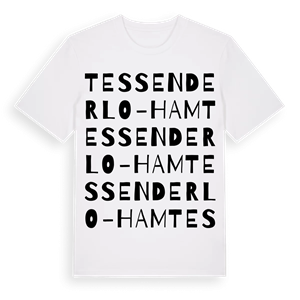 Tessenderlo-Ham ordlek t-shirt – ekologisk bomull t-shirt från Pinshirt