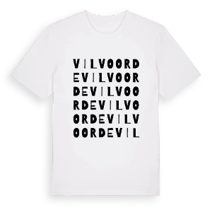 Vilvoorde ordlek t-shirt – ekologisk bomull t-shirt från Pinshirt