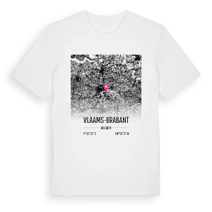 Vlaams-Brabant karta t-shirt – ekologisk bomull t-shirt från Pinshirt