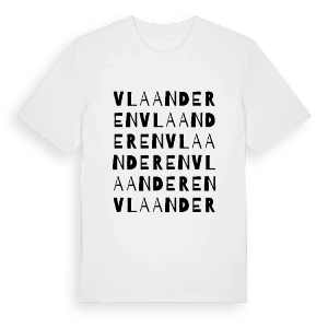 Vlaanderen ordlek t-shirt – ekologisk bomull t-shirt från Pinshirt