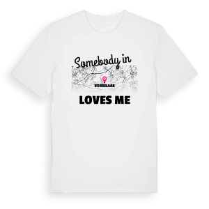 Någon i Vorselaar älskar mig t-shirt – ekologisk bomull t-shirt från Pinshirt