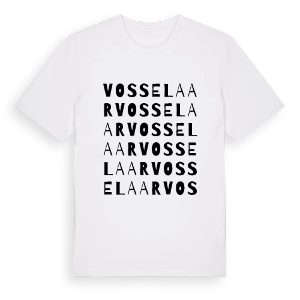 Vosselaar ordlek t-shirt – ekologisk bomull t-shirt från Pinshirt