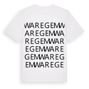 Waregem ordlek t-shirt – ekologisk bomull t-shirt från Pinshirt