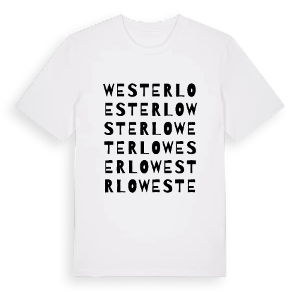 Westerlo ordlek t-shirt – ekologisk bomull t-shirt från Pinshirt