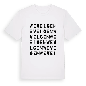 Wevelgem ordlek t-shirt – ekologisk bomull t-shirt från Pinshirt