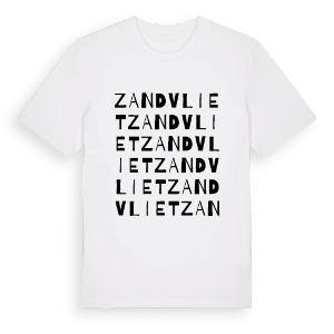 Zandvliet ordlek t-shirt – ekologisk bomull t-shirt från Pinshirt