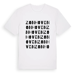 Zonhoven ordlek t-shirt – ekologisk bomull t-shirt från Pinshirt