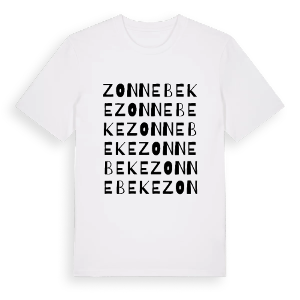 Zonnebeke ordlek t-shirt – ekologisk bomull t-shirt från Pinshirt