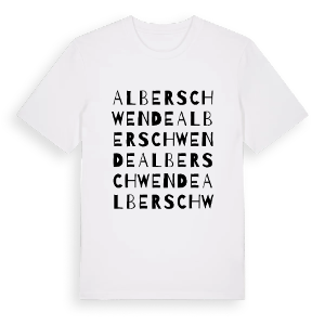 Alberschwende ordlek t-shirt – ekologisk bomull t-shirt från Pinshirt