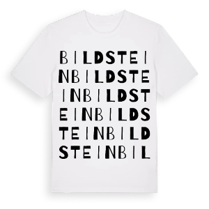 Bildstein ordlek t-shirt – ekologisk bomull t-shirt från Pinshirt