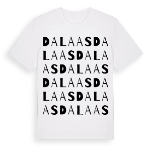 Dalaas ordlek t-shirt – ekologisk bomull t-shirt från Pinshirt