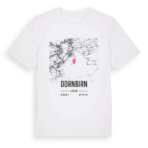 Dornbirn karta t-shirt – ekologisk bomull t-shirt från Pinshirt