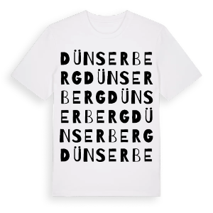Dünserberg ordlek t-shirt – ekologisk bomull t-shirt från Pinshirt