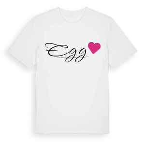 Egg hjärta t-shirt – ekologisk bomull t-shirt från Pinshirt