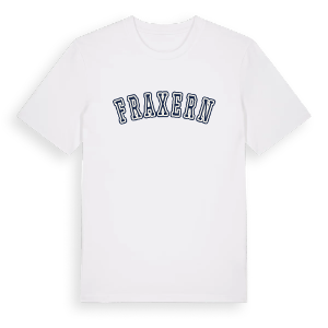 Fraxern college t-shirt – ekologisk bomull t-shirt från Pinshirt