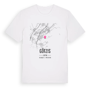 Götzis karta t-shirt – ekologisk bomull t-shirt från Pinshirt