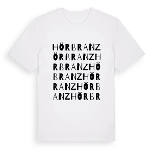 Hörbranz ordlek t-shirt – ekologisk bomull t-shirt från Pinshirt
