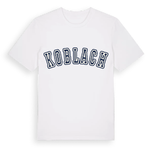 Koblach college t-shirt – ekologisk bomull t-shirt från Pinshirt