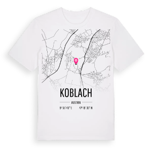 Koblach karta t-shirt – ekologisk bomull t-shirt från Pinshirt